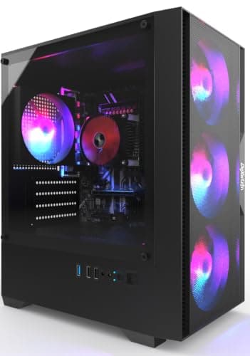 DeXwtzfn Gaming PC, i5 CPU Up to 3.6 GHz, Integrated Graphics Card, 256GB SSD, 8GB RAM, RGB Fansx4 for Desktop PC, WiFi 6 BT 5.3, Win11 (i5 CPU/8G/256GB)