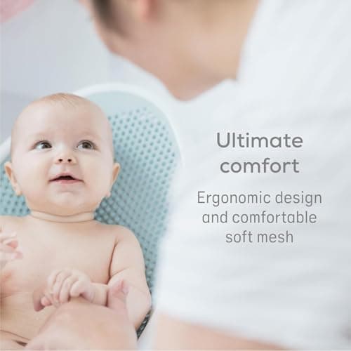 Angelcare Baby Bath Support, Aqua, for babies less than 6 months of age, Made in Canada — view 5