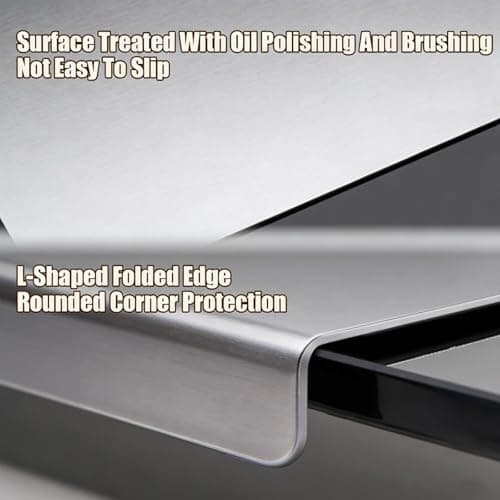 Stainless Steel Cutting Board with Lip, Premium 2026 New Large Durable Multifunctional, Steel Chopping Boards for Kitchen for Home Chef Food Prep Countertop (40cm*60cm) — view 5