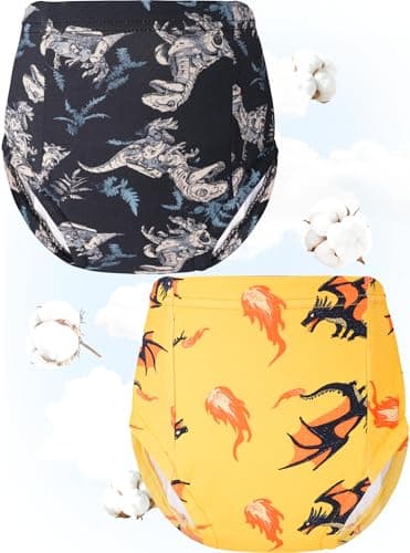 BliBliTaTa Boys Training Underwear Pants 4-Pack Toilet Potty Underpants Cotton Absorbent Padded Reusable Leak Resistant Feel Wet For Toddler Baby 4t 5t Dinosaur Car — view 2