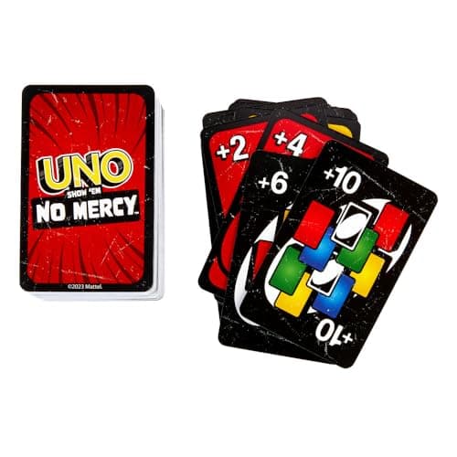 Mattel Games UNO Show ‘em No Mercy Card Game for Kids, Adults & Family Parties & Travel with Extra Cards, Special Rules & Tougher Penalties — view 9
