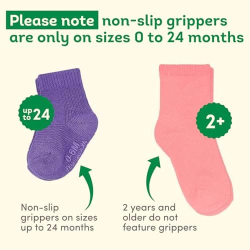 Fruit of the Loom Baby & Toddler Grow & Fit Flex Zones Cotton Stretch Crew Socks - Unisex, Girls, Boys (0-6 Months, White) — view 5