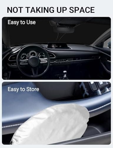 Proadsy Front Windshield Sun Shade Foldable Sunshade Protector Sun Visor Custom Fit 2020-2025 CX-30 CX30 SUV Accessories 2025 Upgrade — view 7