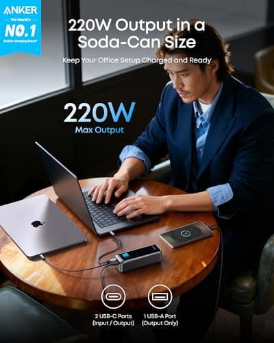 Anker Prime Power Bank, 20,100mAh 3-Port Portable Charger