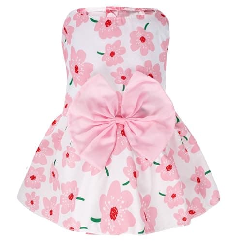 choyaxo Floral Dog Dress Cute Dog Skirt Pet Dress Summer Pet Clothes for Puppy Small Cats
