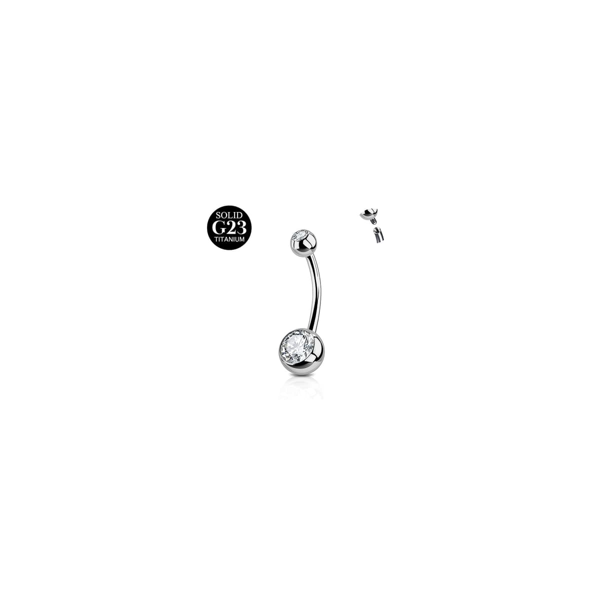 AceFun Piercing ombligo Titanio oro plata 6mm 8mm 10mm 12mm 14mm Piercings de banana acero quirurgico mujeres 1 pieza 14G Piercing ombligo G23 Barbell Bijoux Anillos — view 15