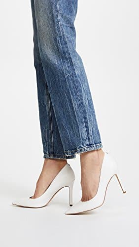 Sam Edelman Women's Hazel Pump, Bright White Leather, 7 Medium US, Bright White, 7