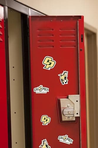 California Polytechnic State University Spirit Logos 50ct Vinyl Large Deluxe Stickers Variety Pack - Laptop, Water Bottle, Scrapbooking, Tablet, Skateboard, Indoor/Outdoor — view 3