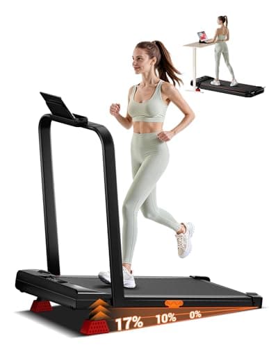 CURSOR FITNESS 15% Walking Pad Treadmill with Incline 0.6-6.2MPH Foldable Quiet Walking Pad for Home Small 2.5HP Under Desk Compact Treadmill with 300LBS Capacity