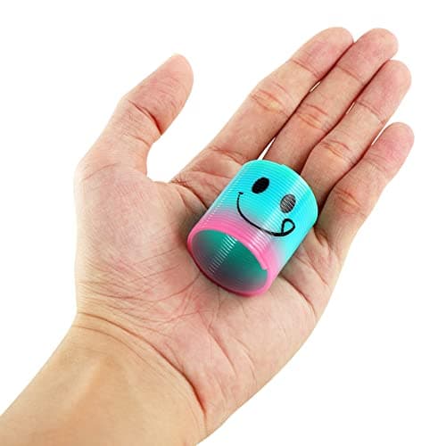 30 Pack Spring Rainbow Magic Fidget Stress Coil Mini Springs Bulk Toys for Party Favor Carnival Prize Birthday Goodie Bag Stuffers for Kids Boys Girls…