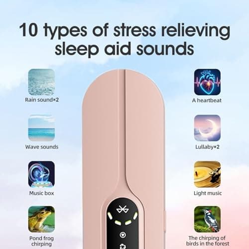 STEHEALTH Under-Pillow Speaker for Sleeping - Mini Portable Wireless Bluetooth Bone Conduction, with White Noise & Timer | Supports TF Card, Suitable for Side Sleepers and Sleep Difficulties (Pink) — view 2