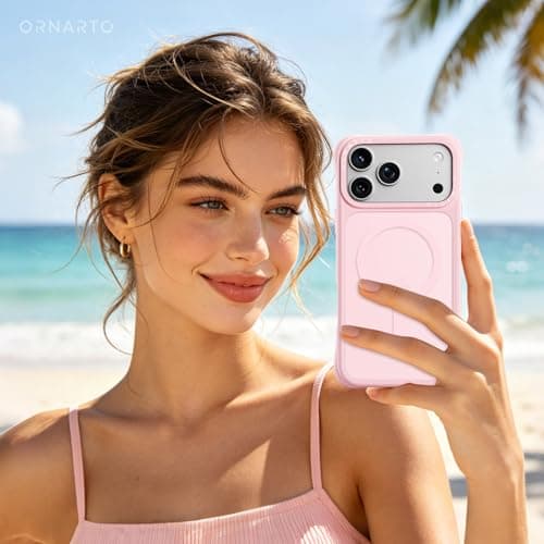 ORNARTO Magnetic for iPhone 17 Pro Max Case, 20FT Military-Grade Drop Protection, Compatible with MagSafe, Slim Shockproof Translucent Matte Phone Case for iPhone 17 Pro Max 6.9", Chalk Pink — view 7