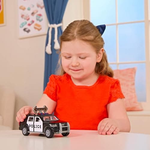 Driven by Battat – 7-Inch Police SUV Toy with Lights & Sounds, Rescue Vehicle for Boys & Girls, Durable Design, Realistic Details, Gift 3+ Years Toy for Kids