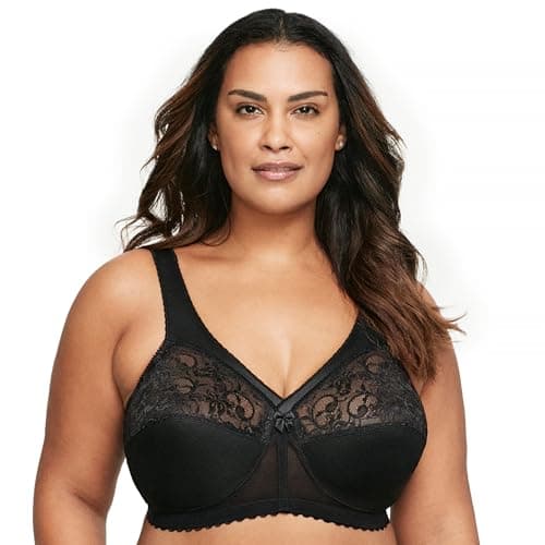 Glamorise Women's Magic Lift Full-Figure Support Bra, Black, 44F — view 6