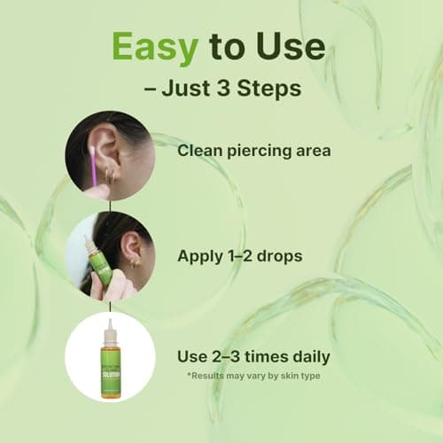 Tobcharm Piercing Bump Solution – Nose & Ear Piercing Bump Treatment for Irritation Bumps & Keloid Bumps, Piercing Aftercare Cleaner, Gentle Daily Piercing Care– 15ml — view 4