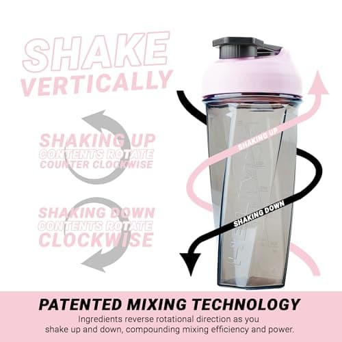 HELIMIX 2.0 Vortex Blender Shaker Bottle Holds upto 28oz | No Blending Ball or Whisk | USA Made | Portable Pre Workout Whey Protein Drink Shaker Cup | Mixes Cocktails Smoothies Shakes | Top Rack Safe — view 3