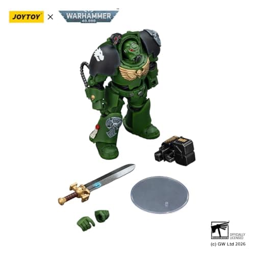 JOYTOY Action Figures Warhammer 40K Terminator Squad 1/18 Movable Model Collectible Figurine Ages 15+ (Salamanders Terminator 1 with Power Sword and Storm Bolter) — view 5