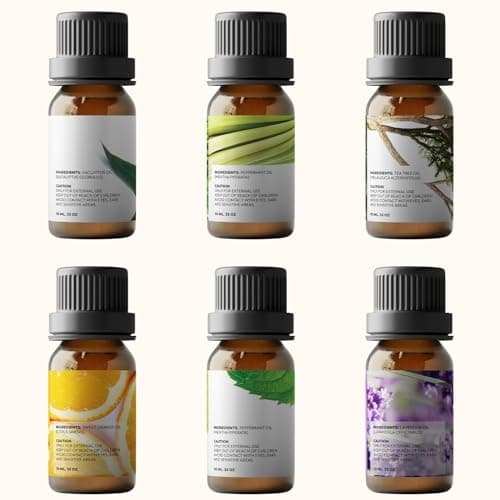 PURE AROMA Essential oils 100% Pure Therapeutic Grade Oils kit- Top 6 Aromatherapy Oils Gift Set-6 Pack, 10ML(Eucalyptus, Lavender, Lemon grass, Orange, Peppermint, Tea Tree) — view 5