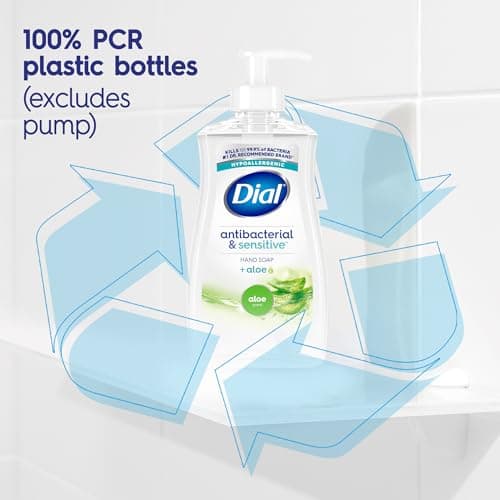 Dial Antibacterial Defense Liquid Hand Soap + Aloe, Aloe Scent, 11 Fl Oz (Pack of 12), Dermatologist-Tested Hand Wash, Gentle Formula — view 8