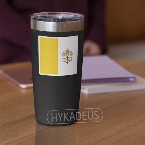 (3Pcs) Vatican City Flag Stickers – Vatican National Flag Vinyl Decals, Waterproof Sticker for Laptop, Water Bottle, Scrapbook, Phone Case, Travel Gear, 3" x 2" — view 4
