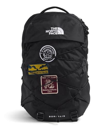 THE NORTH FACE Borealis Commuter Laptop Backpack | Water Repellent, Main Compartment with Laptop Sleeve for Everyday Carry, TNF Black U Borealis Patch/TNF White, One Size