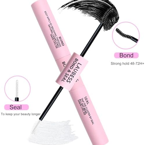 Lash Bond and Seal Eyelash Glue Lash Glue Waterproof Lash Cluster Glue LAUBESS Eyelash Bond and Seal Long Lasting 10ml