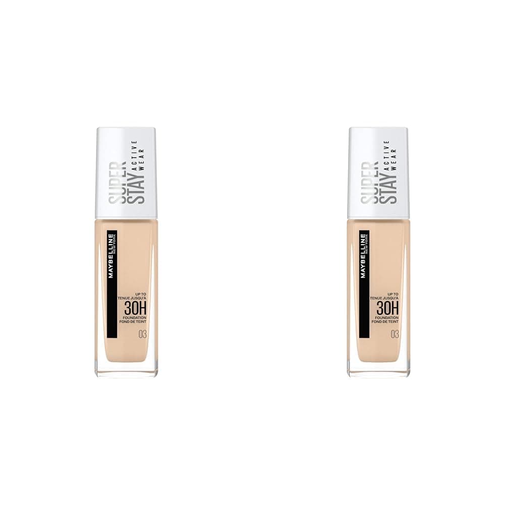 Maybelline New York Super Stay Active Wear, waterproof foundation with high coverage, long-lasting facial make-up for light skin types, colour: No. 10 Ivory (Light), 1 x 30 ml — view 29