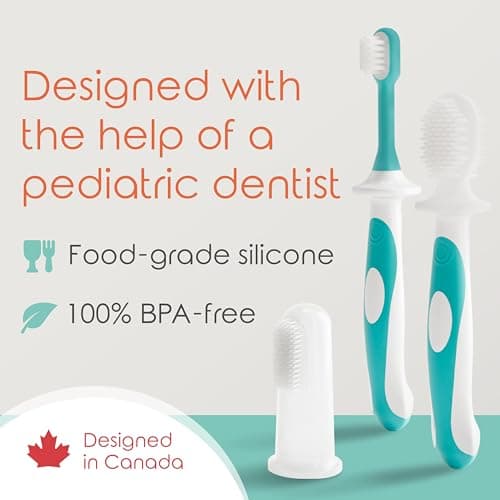 Cherish Baby Care Toothbrush Set (3-24 Months) - 3-Pack Finger, Training & Toddler Toothbrushes, BPA-Free, Newborn Essentials — view 5