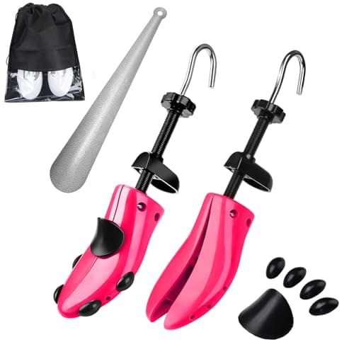 Eachway Pair of Professional 2-Way Premium Shoe Stretcher Tough Plastic Shoe Trees,Adjustable Length & Width Durable Shoe Shaper for Men and Women