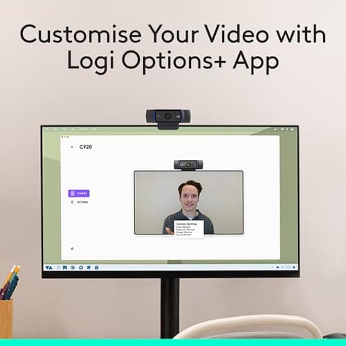 Logitech C920x HD Pro PC Webcam Full 1080p/30fps Video - Black — view 5