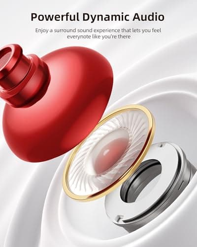 PocBuds Bluetooth Headphones Wireless Earbuds 80hrs Playtime Wireless Charging Case Digital Display Sports Ear Buds with Earhook Deep Bass IPX7 Waterproof Over-Ear Earphones for TV Phone Laptop Black — view 4