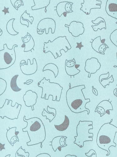 Simple Joys by Carter's Baby Neutral 2-Pack Cotton Footed Sleep and Play, Bear/Animal Print, 0-3 Months