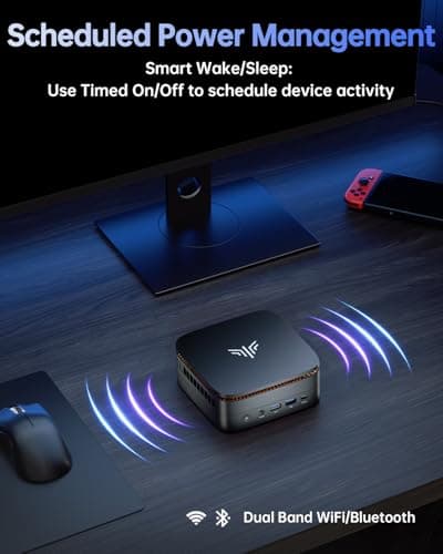 KAMRUI Pinova P1 Mini PC, W-11 Pro AMD Ryzen R2544(Beat 10110U/N150/N95 up to 3.7GHz), 16GB RAM 256GB SSD Mini Desktop Computer Support 4K HDMI+DP+Type-C/WiFi/BT for Business Home Office Mini pc — view 6