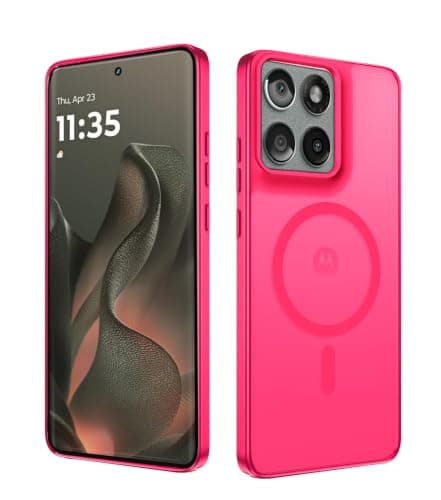 FATUOQIA for Motorola Moto Edge 2025 Case,Magnetic Moto Edge 2025 Phone Case [Compatible with MagSafe], Translucent Matte Shockproof Cover for Motorola Edge 2025 5G-Rose Red
