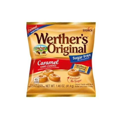 Werther's Original Hard Candies Caramel Flavored - Pack of 2 - Delicious Caramels in Every Bag - Perfect for Sharing with Friends and Family - Small Bags