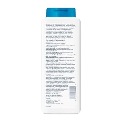 CeraVe 2-in-1 Anti-Dandruff Hydrating Shampoo and Conditioner, Gently Cleanse Scalp, Remove Flakes, & Reduce Itching while Hydrating the Hair. Suitable for all Hair Types, Even Colour-Treated. 355mL — view 12