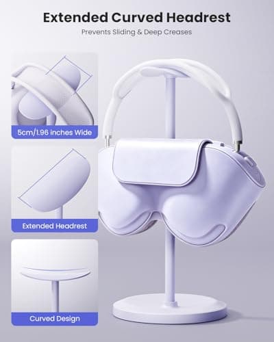 Tiiletzote Headphone Stand, Desktop Headset Holder, Purple — view 4
