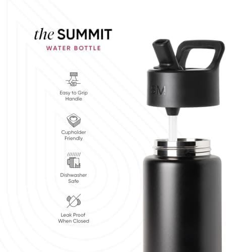Simple Modern Kids Water Bottle with Straw Lid | 14oz Insulated Stainless Steel Kids Tumbler & Spill Proof Toddler Cup for School, Girls, Boys | Summit | Confetti — view 2