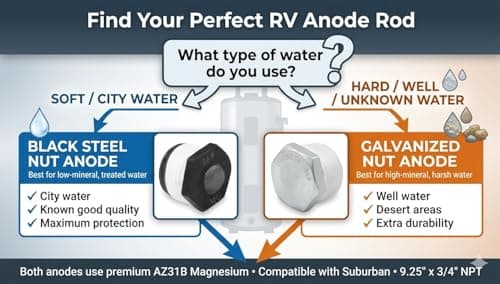 (2 Pack) Suburban RV Anode Rod Replacement Part 232767 - Magnesium - 9.25" L - 3/4" NPT Thread with PTFE Thread Seal Teflon Tape — view 2