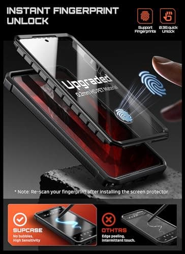 SUPCASE for Samsung Galaxy S26 Ultra Case with Stand, Military-Grade Drop Protection, Compatible with Wireless Charging/MagSafe, Built-in Screen Protector & Front Frame – UB Pro Mag, Black — view 8