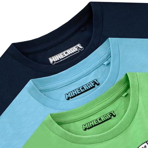 Minecraft Shirt for Boys, Gaming Summer Top for Kids, Multipack Boys Tshirts, Multicolored 6 — view 6