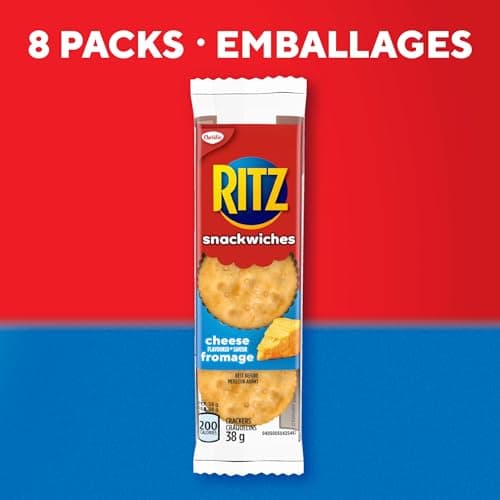 Ritz Snackwich Crackers, Cheese Flavour, 8 Individually Wrapped Packs, Snack cracker, Baked Portion Pack, 304 g — view 4