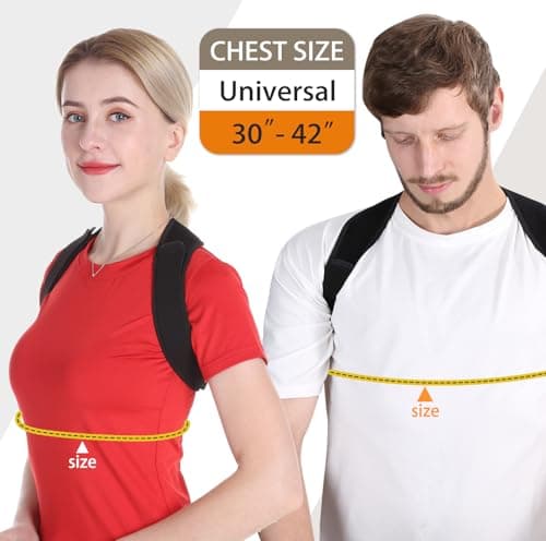 Posture Corrector for Men and Women, Comfortable Upper and Back Brace, Adjustable Back Support for Back, Shoulder and Neck — view 2