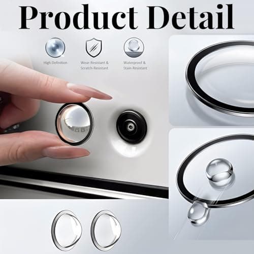 4PCS Car Camera Protective Cover, Clear High-Transparency Anti-Rain Lens Cover, Camera Lens Protector for Backup & Front Bumper Cameras, Specially Designed for 360° Reversing Cameras — view 2
