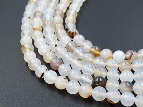 Malahill semiprecious Stone Beads for Jewelry Making, Sold per Bag 5 Strands Inside, Flower Agate 8mm — view 3
