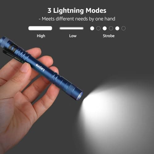 Lepro LED Pen Flashlights, Lightweight, Mini, Waterproof Pocket Flashlight with Clip, 2 Pack Small Flashlights for Inspection, Work, Emergency — view 2