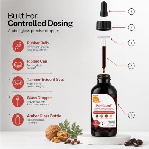 Zahler ParaGuard, Parasite Cleanse for humans. Advanced Colon Detox Cleanse and Gut Health Support, Contains Wormwood, Certified Kosher, 4OZ. — view 2