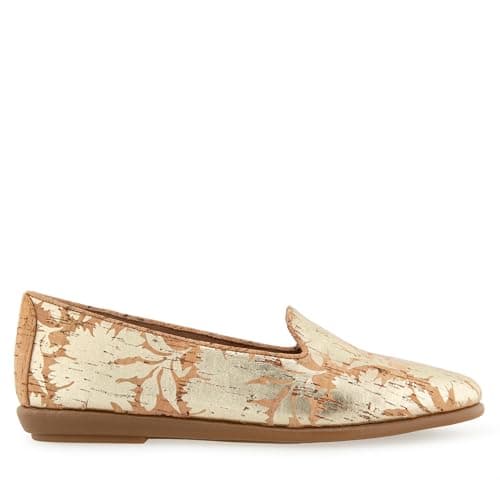 Aerosoles Women's Betunia Loafer, Natural Cork/Gold Floral, 6.5M — view 6