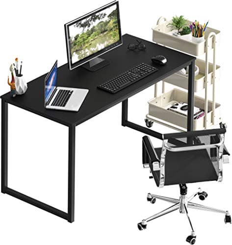 SHW Mission 40-Inch Home Office Computer Desk, 100 x 50 cm, Black — view 5