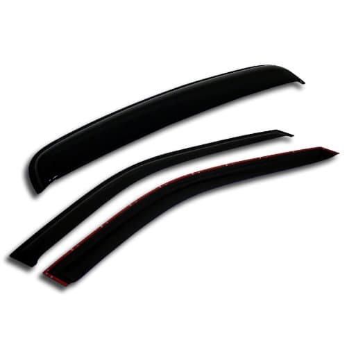 Window Visor & Sunroof 3 Pcs Set Combo | 2.0mm Outside Mount Car Rain Guard Side Deflectors | Dark Smoke Moonroof Rain Shields Compatible with 2002-2006 Acura RSX